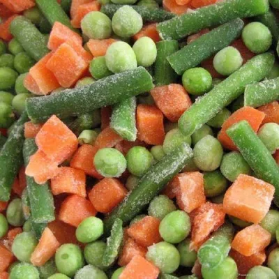 Gefrorenes gemischtes Gemüse, IQF-Gemüse, gefrorene grüne Bohnen, forzen grüne Erbsen, gefrorene Karotten