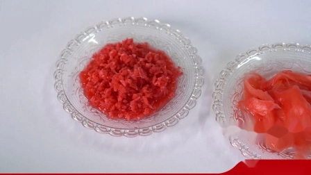 Sushi-Ingwer Eingelegter Ingwer in rosa oder weißer Farbe in Glasverpackung für den Einzelhandel